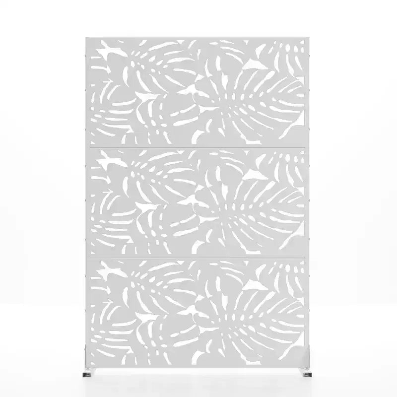 Paravent Autoportant Rectangulaire en Métal Galvanisé de 183 cm, Blanc
