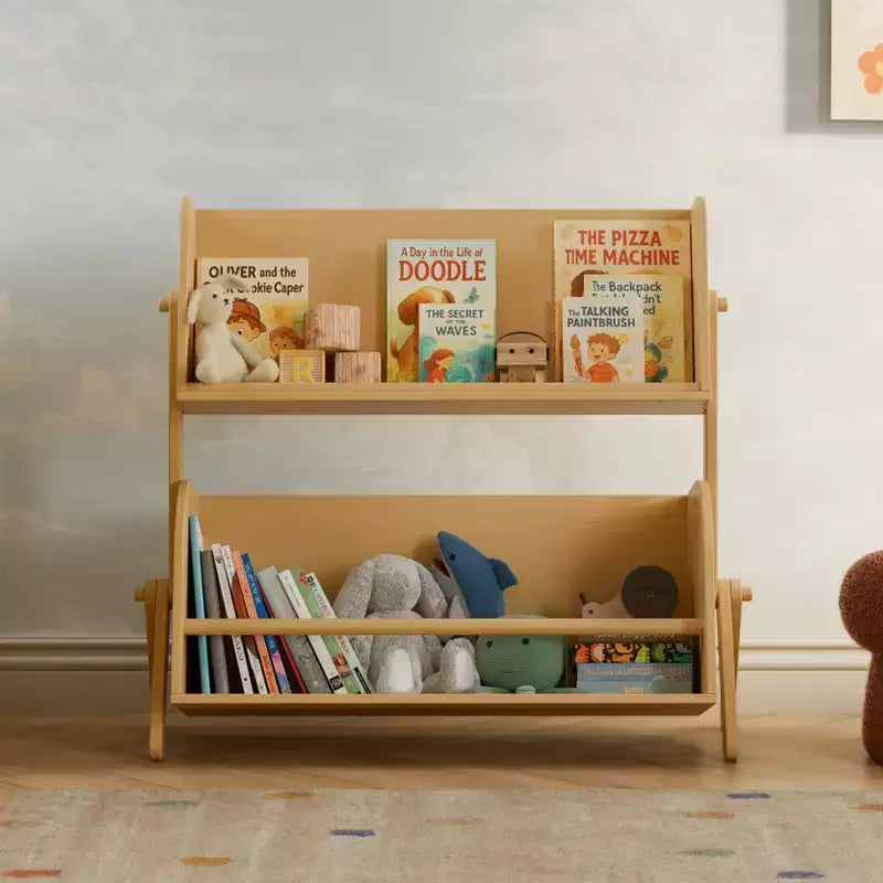 Meuble de rangement et bibliothèque pour enfants avec étagère supérieure et casier inférieur