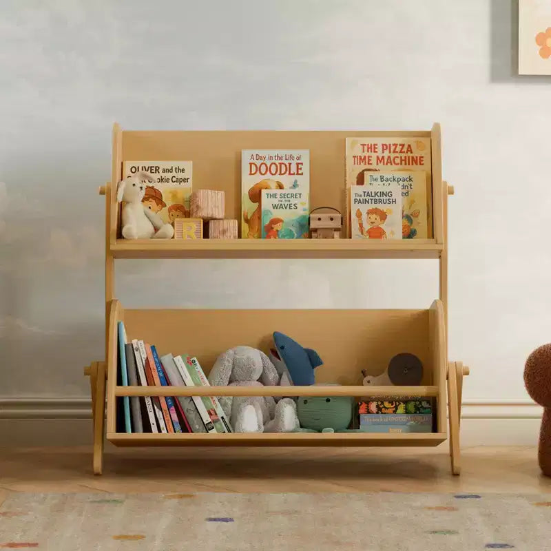 Meuble de rangement et bibliothèque pour enfants avec étagère supérieure et casier inférieur