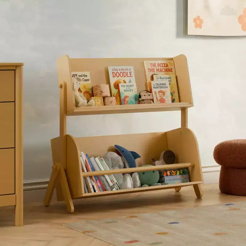 Meuble de rangement et bibliothèque pour enfants avec étagère supérieure et casier inférieur