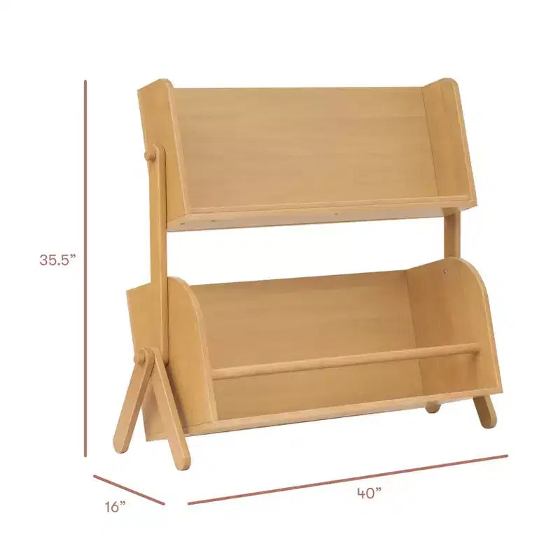 Meuble de rangement et bibliothèque pour enfants avec étagère supérieure et casier inférieur
