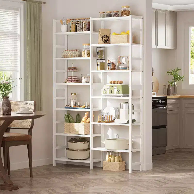 Étagère à livres en bambou de 104 cm avec 12 niveaux ouverts, unité de rangement et de présentation