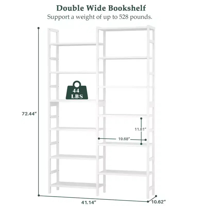 Étagère à livres en bambou de 104 cm avec 12 niveaux ouverts, unité de rangement et de présentation