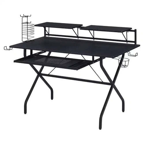 Bureau assis-debout en acier noir, hauteur 45 po