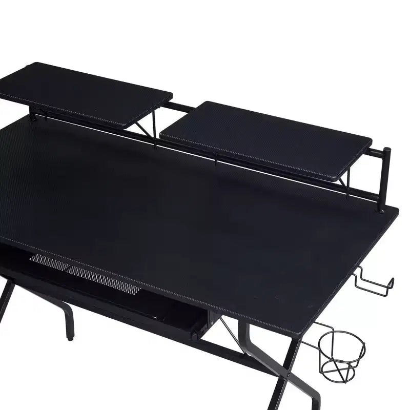 Bureau assis-debout en acier noir, hauteur 45 po
