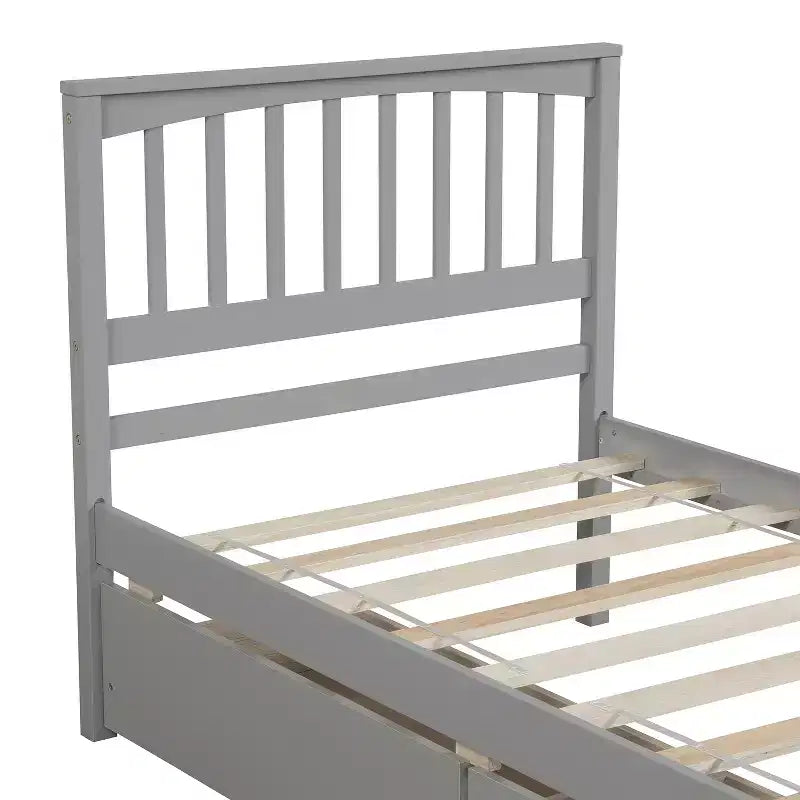 Lit plateforme simple avec 2 tiroirs de rangement