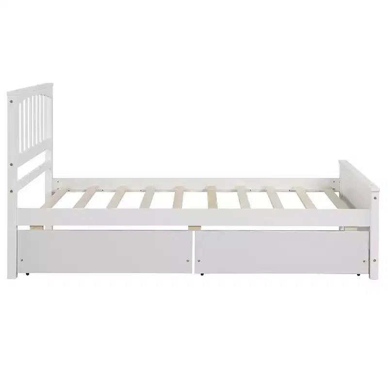 Lit plateforme simple avec 2 tiroirs de rangement