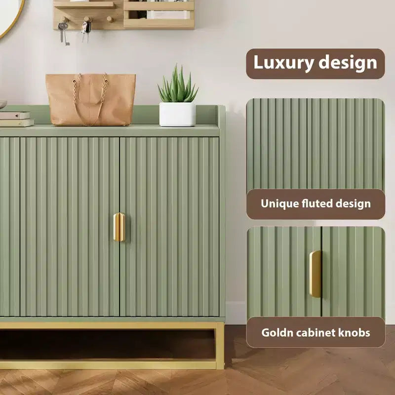 Buffet de rangement d'appoint avec 4 portes, table de buffet moderne pour salon, cuisine, salle à manger