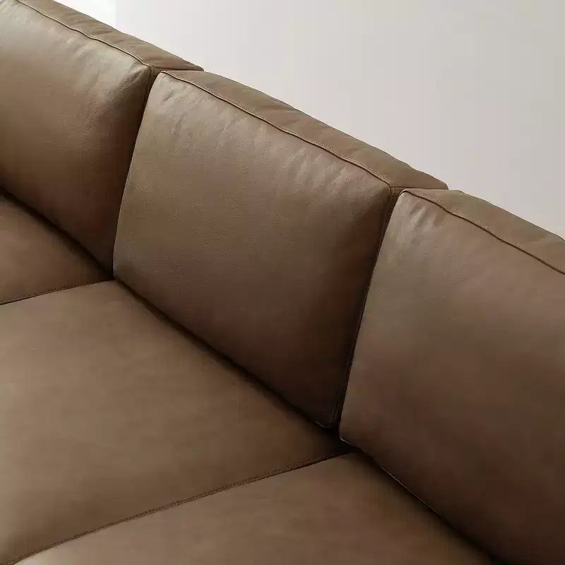 Canapé sectionnel modulaire 3 places de luxe en cuir véritable