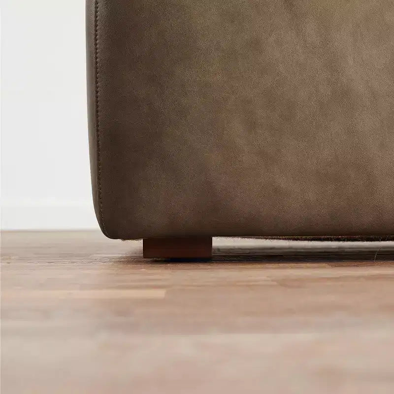 Canapé sectionnel modulaire 3 places de luxe en cuir véritable