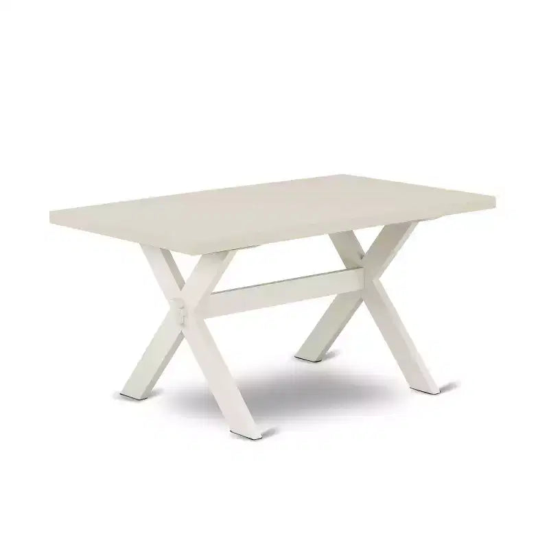 Table de salle à manger 6 pièces avec plateau en bois massif finition chêne naturel, 1 banc et 4 chaises