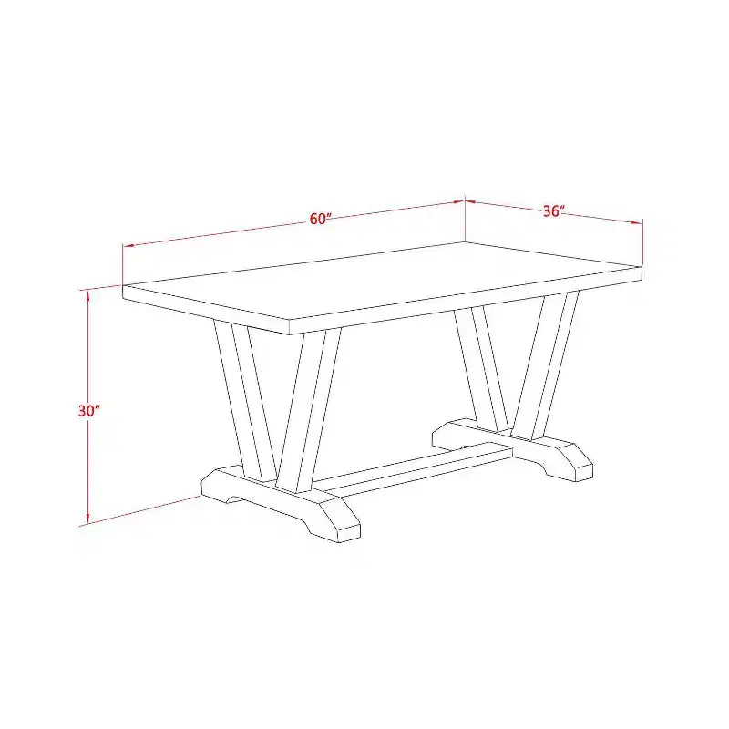 Table de salle à manger 6 pièces avec plateau en bois massif finition chêne naturel, 1 banc et 4 chaises