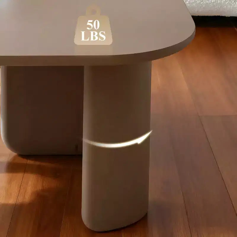 35 Table basse moderne en L Peinture vert kaki Multi-couches Combinaison libre Angle blanc