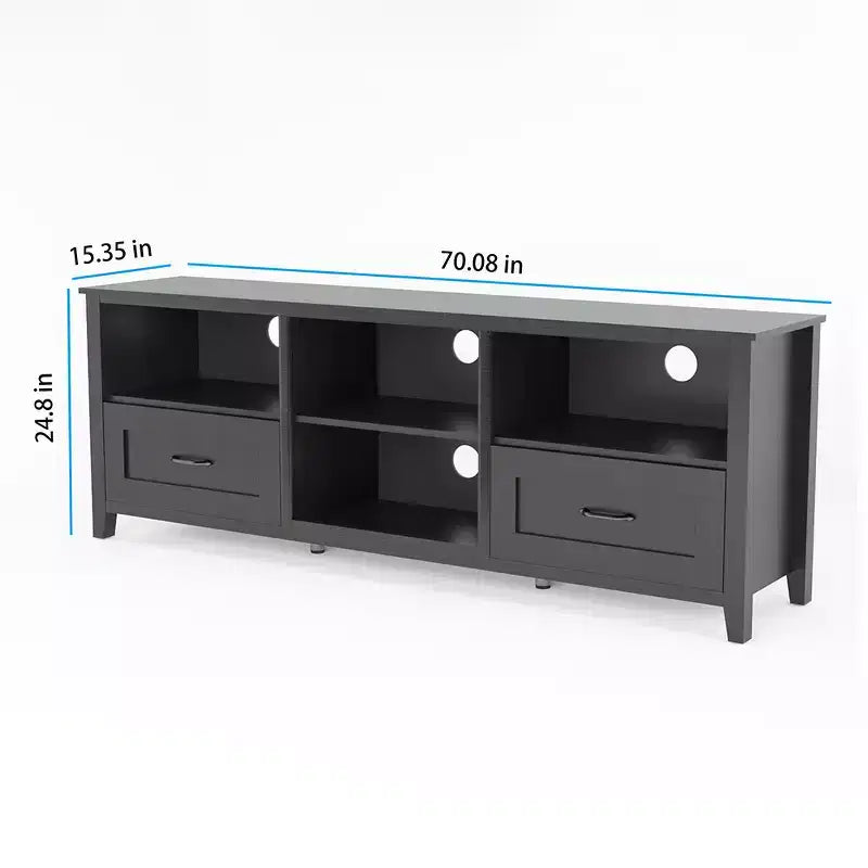 Meuble TV Pour TV Tiroirs Étagère Ouverte Grand Espace de Rangement Table de Buffet de Cuisine Pour Salle à Manger Salon Chambre