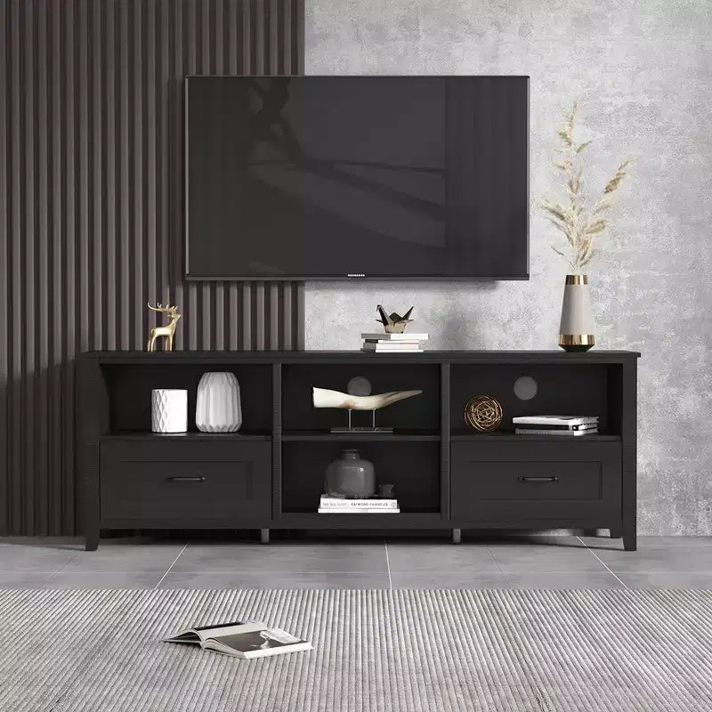 Meuble TV Pour TV Tiroirs Étagère Ouverte Grand Espace de Rangement Table de Buffet de Cuisine Pour Salle à Manger Salon Chambre