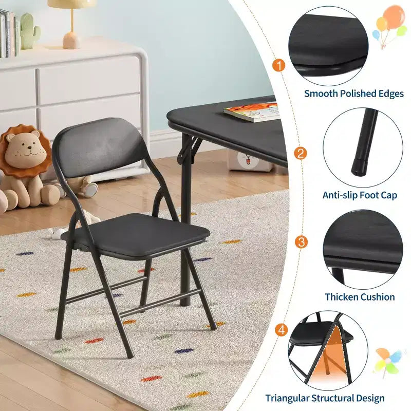 Table pliante pour enfants pour activités, petite table de jeu pour l'apprentissage et les loisirs créatifs en salle de jeux, en classe