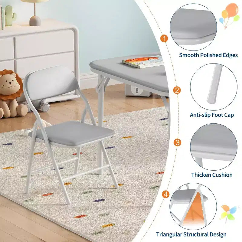 Table pliante pour enfants pour activités, petite table de jeu pour l'apprentissage et les loisirs créatifs en salle de jeux, en classe