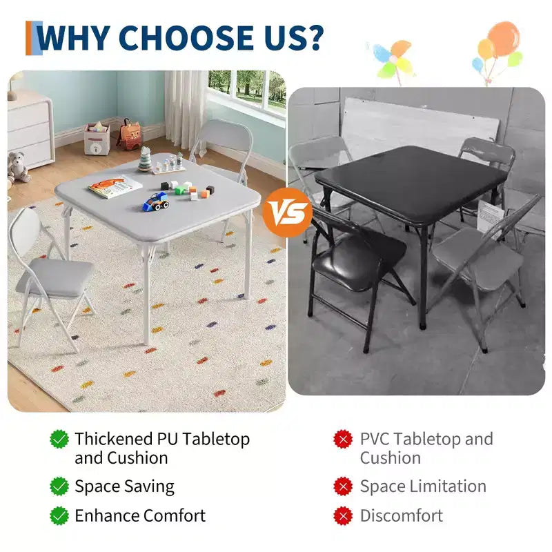 Table pliante pour enfants pour activités, petite table de jeu pour l'apprentissage et les loisirs créatifs en salle de jeux, en classe
