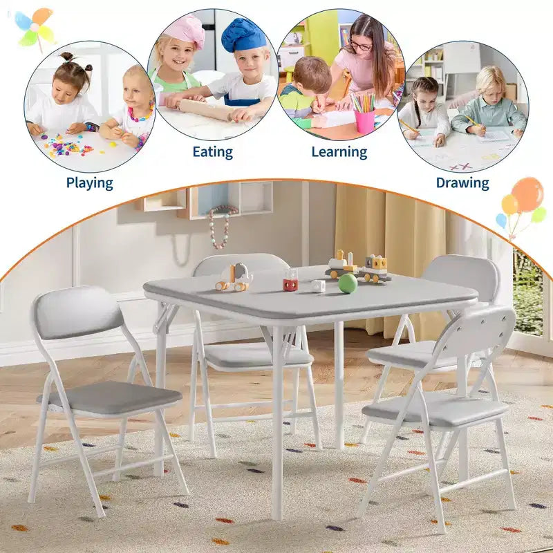 Table pliante pour enfants pour activités, petite table de jeu pour l'apprentissage et les loisirs créatifs en salle de jeux, en classe