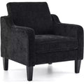 Fauteuil d'appoint pour salon, fauteuil de lecture du milieu du siècle moderne en tissu chenille rembourré avec accoudoirs