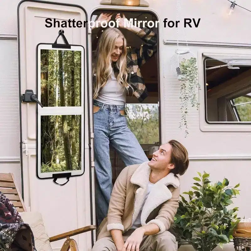Miroir pliant pleine longueur 33x13 po blanc incassable pliable miroir sur pied pour chambre d'amis VR