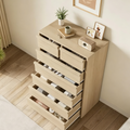 Commode à 7 tiroirs pour chambre à coucher, commode moderne de 46 pouces de haut à 7 tiroirs avec grands tiroirs de rangement, organisateur de commode en bois pour la maison, le bureau